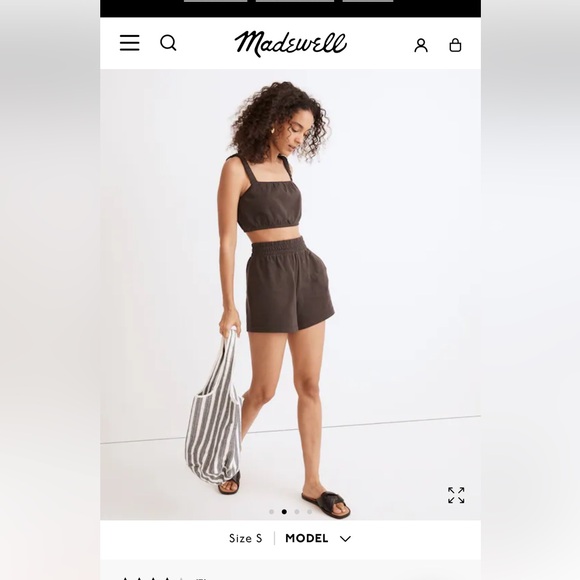 Madewell Organic Cotton High-Waist Pull-On Shorts and Tank Top Set - Picture 4 of 7